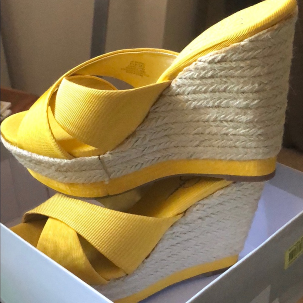 Jessica Simpson Yellow wedges
